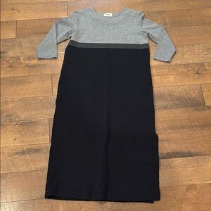 Vintage Colorblock Shift Gray and Black Dress